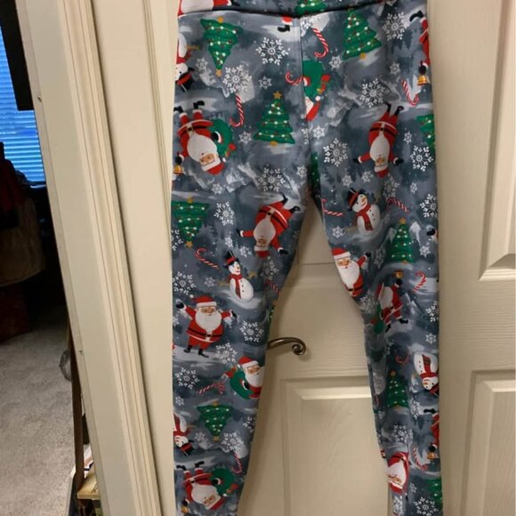 Ladies size Large Fleece Christmas Leggings - Picture 5 of 9